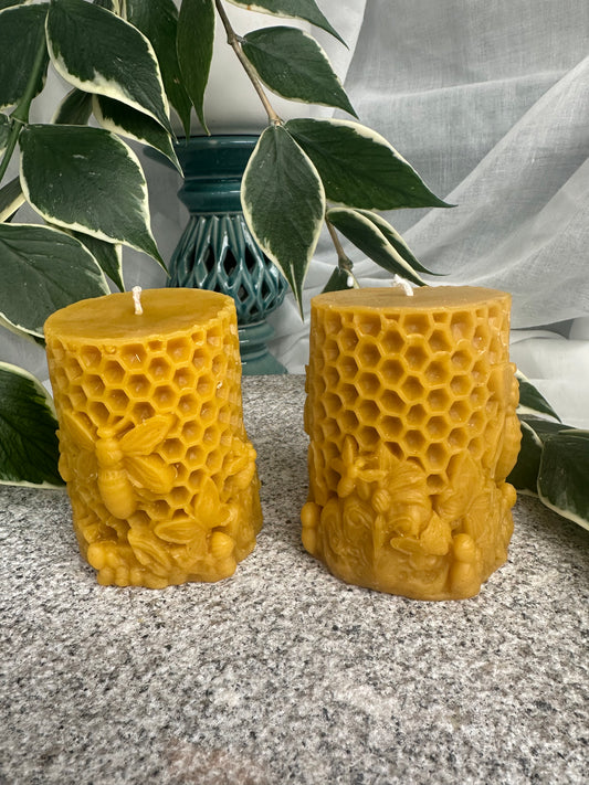 Honeycomb candle