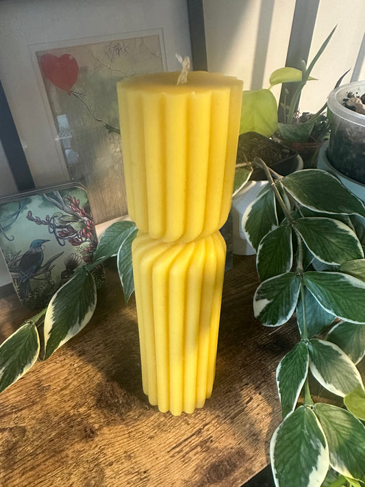 Beeswax twist pillar