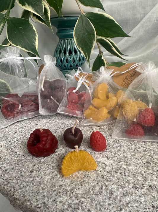 Mini fruit birthday candles