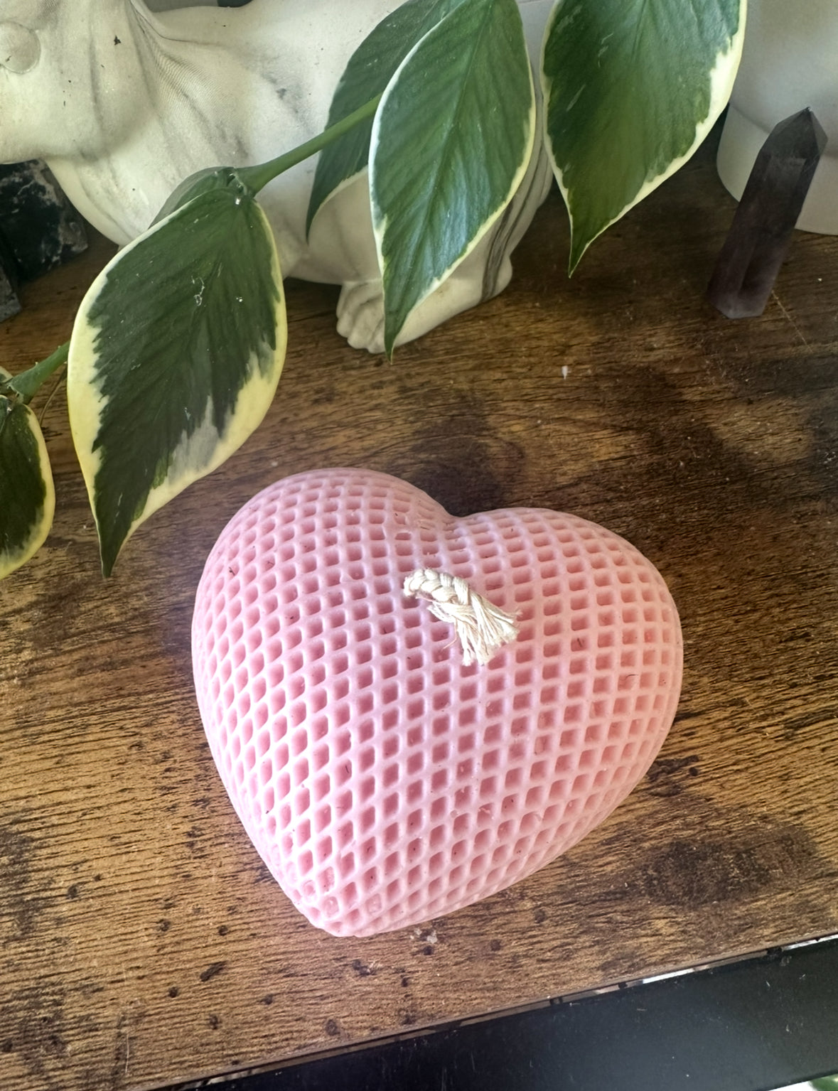 Set of two Textured Hearts