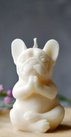 Inner peace meditating Frenchie