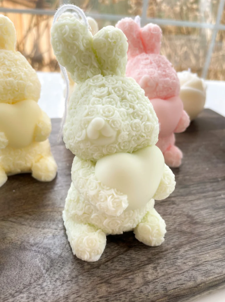 Rose bunny with heart